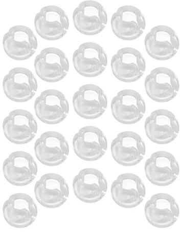 Angoily Topes de Cadena Cuentas Transparentes para Persianas, Fijador Ajustable para Cadena de 4.5 Mm, 25 Piezas, Accesorios para Cortinas en Sala, Baño y Cocina