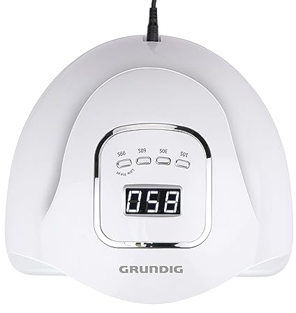 GRUNDIG Essiccatore unghie – 230 V – 45 LED – Asciugatore unghie gel – Display digitale – 4 posizioni bianco