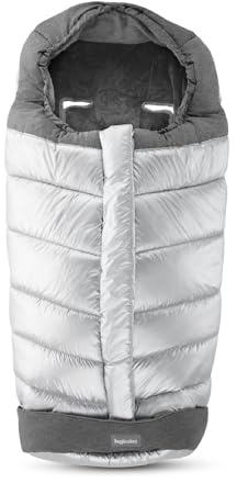 Inglesina Sacco Invernale Termico per Passeggino, Grigio, Tessuto Impermeabile, Interno Caldo Soffice e Morbido, 47 x 95 cm