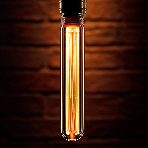 Ampoule à LED Auraglow Mysa - Ampoule vintage à incandescence à filament décoratif à faible consommation d'énergie de style Edison Rustique Rétro E27 Vis T30 Forme de tube