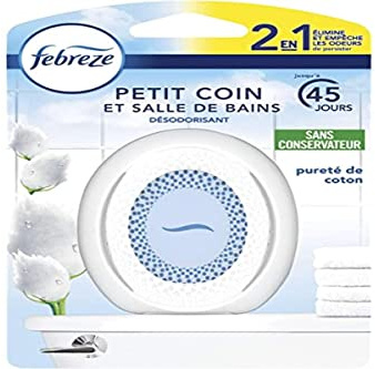 Febreze Petit Coin Reinheit Baumwolle Lufterfrischer in Continu zur Beseitigung von Gerüchen