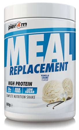 Per4m Meal Replacement Diet Shake Powder | High Protein Low Calorie Weight Loss Shake | Vegetarian Gluten Free Nutritionally Complete Slimming Drink | 15 Serving (900g, Vanilla Creme)