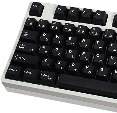 129 Tasten Schwarze Tastenkappen Cherry Profile Dye Sub PBT Keycaps für 60% 65% 95% Cherry MX mechanische Gaming-Tastatur (nur Tastenkappen)
