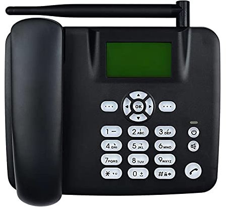 IBOWZ Telefono Fisso Telefono da Tavolo gsm Wireless,Telefono da Tavolo con Slot per Scheda SIM,con Display ID Chiamante Telefono Fisso,per Casa,Ufficio,Hotel,Telefono da Tavolo gsm Quad Band Wire