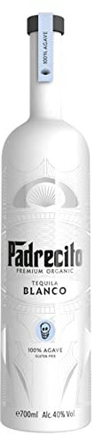 Premium Organic Tequila Blanco with Award-Winning Taste - Padre Azul Padrecito - 100% Blue Agave - 0.7L - 40% Alc.