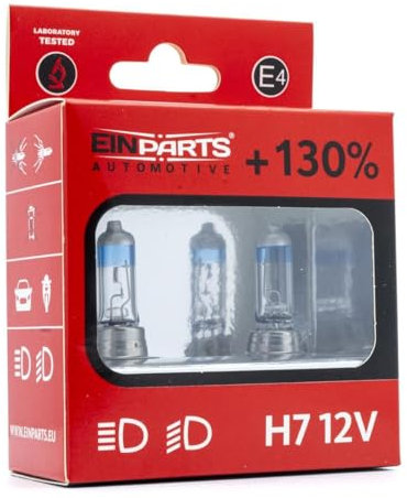 EINPARTS H7 Glühlampe Fernscheinwerfer 55W 5000K PX26d Fernlicht Halogen Birne EPB47K