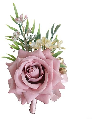 Künstliche Ansteckblume für das Handgelenk, Hochzeitsblume für Braut und Bräutigam, Abendparty, Bankett, Geburtstag, Rosa