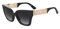 Moschino MOS161/S BLACK/DARK GREY SHADED 53/22/145 Damenbrillen Sonnenbrillen