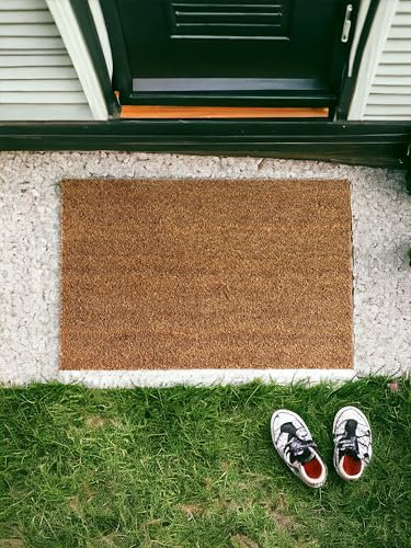 4All Door Mat 40x60cm – Natural Coco Coir Door Mats with Non-Slip Latex Back – Heavy Duty Door Mats Outdoor for Mud, Dirt & Moisture Control in Entryway, Garage, Garden or Patio (Pack of 1)