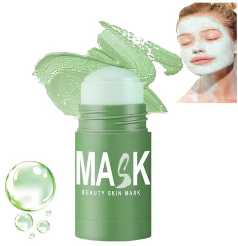 Juxek Grüner Tee Maske,Grüner Tee Deep Cleanse Maske,Grüner Tee Deep Cleanse Maske Stick Blackhead Remover,Tiefenreinigung für alle Hauttypen (1pcs)