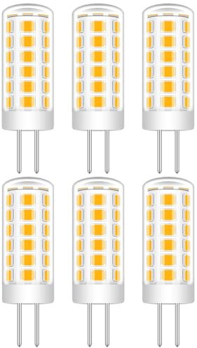 TRIJZHOU G4 220V-240V LED Lampe 2W Ersetzt 20W Glühbirnen Warmweiß 3000K 280Lumen Mini Leuchtmitteln 6 Stück [MEHRWEG]