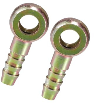 INFINAUTO Universal Banjo Bolt 10mm ID 10mm OD Banjo Bolt Hose Barb Fitting Adapter Replacement for Motorcycle Car Metal Bronze Tone (Set of 2) Stylish Design