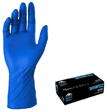Generico Guanti Monouso in Lattice Active Dext D1650 Alto Spessore Extra lunghi 30 cm Taglia XL | 50 Pz.