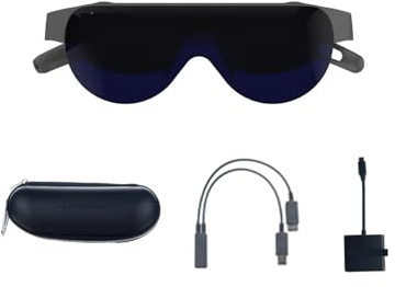 VEKELETE Gafas AR Inteligentes portátiles 4K con Pantalla de 120 Pulgadas, proyector de Juegos con visualización 3D(Flow Type C Hub Set)