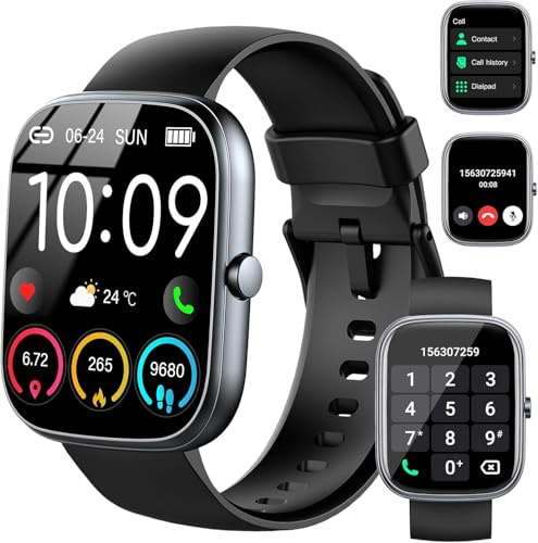 Reloj inteligente para hombre y mujer, llamadas, monitor de ritmo cardíaco, sueño y pasos, pantalla 1,91, más de 110 modos deportivos, resistente al agua IP68, compatible con Android e iOS