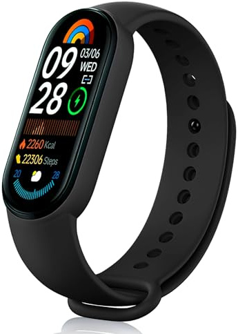suuosl - Rastreador de actividad física, reloj inteligente con monitor de frecuencia cardíaca, sueño, contador de pasos, calorías, cronómetro, podómetro, oxígeno en sangre, IP67, 14 modos deportivos