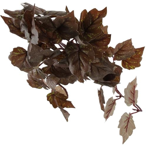 Abaodam Plante Artificielle Suspendue avec Ventouse pour Terrarium Reptile et Aquarium Plante Verte Simulée sans Déformation Décoloration Décoration Sécurisée pour Habitat de Lézards et