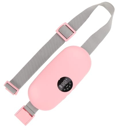 VALICLUD Cinturón Menstrual Masajeador Portátil con Calor Ajustable, Almohadilla Térmica Abdominal Ultrafina Rosa para Alivio de Calambres en Cintura, Calentador Térmico para Uso Diario Femenino