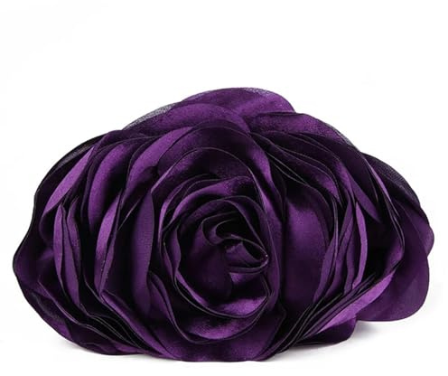 ZYAGH Aftonväska med blommor, brudväska, festväska, brudväska, kuvertväska, damväska, Lila, Taglia unica