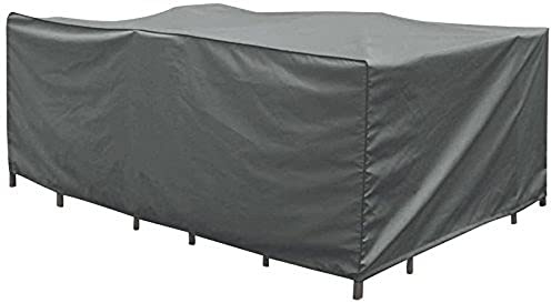 greemotion Abdeckung für Loungemöbel - Abdeckhaube Gartenmöbel Grau - Schutzhülle Lounge Set - Wetterschutz-Hülle mit Zugband - Abdeckplane Möbelset - verschiedene Größen