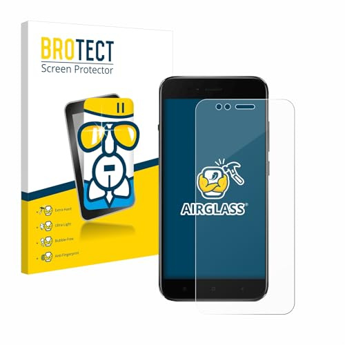 BROTECT Lámina Cristales para Xiaomi Mi A1 | Transparente Protección Pantalla Made in Germany Dureza 9H Anti-Arañazos Protector Cristal