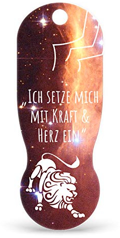 TRIGGI® der Einkaufswagenlöser – Einkaufswagenchip abziehbar, Sternzeichen Löwe als Schlüsselanhänger