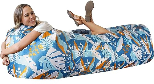WEKAPO Aufblasbare Couch/Luftliege, Camping- und Strandzubehör, tragbares aufblasbares Sofa für Wandern, Rasen, Indoor-/Outdoor-Kino und Musikfestivals Leichte und einfach aufzubauende Lufthängematte.