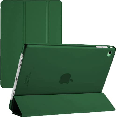 TechDealsUK Smart Case für iPad Air 2 2. Generation 2014 A1566 A1567, magnetische Standfunktion, mit automatischem Wake Sleep, Smaragdgrün