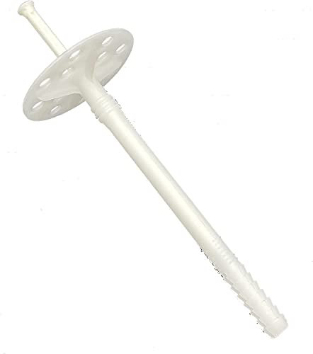 EINSIDE Dämmstoffdübel für WDVS mit Kunststoffnagel, Schlagdübel, Thermodübel für Styropor EPS Fassadendämmung, 250 Stück - 120 mm