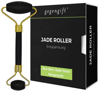 gegengift Jaderoller ENTSPANNUNG | Gesichtsroller Massagestein | gegen anti Falten, Augenringe | Rosenquarz | 1 Stk.