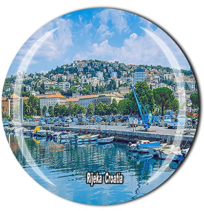 Rijeka Kroatien Kühlschrankmagnet Kristall Touristen Souvenir Geschenkkollektion Kühlschrank Magnet Aufkleber