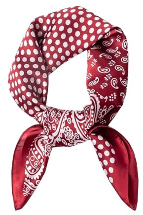KOOYOL Halstücher Damenschal Faux Seidenschal Seidentuch Seide Leicht Seidenschal Bandana Halstuch Kopftuch Elegante Schal Tuch Geschenk für Frauen