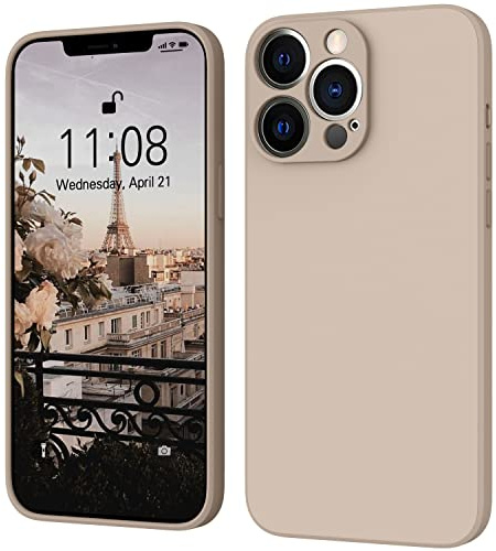 ORDA für iPhone 13 Pro Max Hülle Silikon Case, Handyhülle für iPhone 13 Pro Max Dünn Slim mit Microfiber, Kratzfeste Rundumschutz Case Hülle für iPhone 13 Pro Max 6.7'' Khaki