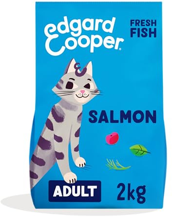 Edgard & Cooper Katzenfutter für Erwachsene, (Lachs, 2 kg), sterilisiertes und aktives Katzenfutter, ohne Getreide, natürliche Inhaltsstoffe, frisches Fleisch, hypoallergen, ohne Zuckerzusatz