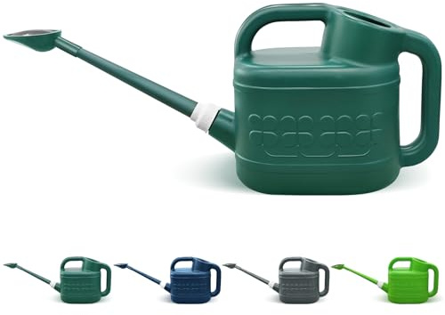 2 Gallon Watering Can, Garden Watering Can Outdoor, Plant Water Can with Removable Long Spout and Stainless Steel Sprinkler Head, Large Plastic Outdoor Watering Cans for Gardening Flower Plants
