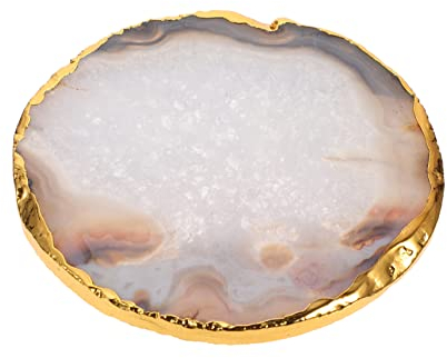 Homoyoyo Posavasos De Natural Ovalados De 8-10 Cm Dorado Decoración De Mesa Absorbente De Agua