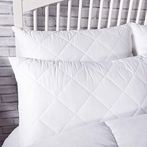 YORKSHIRE HOMEWARE Hotel Quality Quilted Pillows - Premium Hollow-Fiber Filled for Back Support and Side Sleepers (Pack of 2)