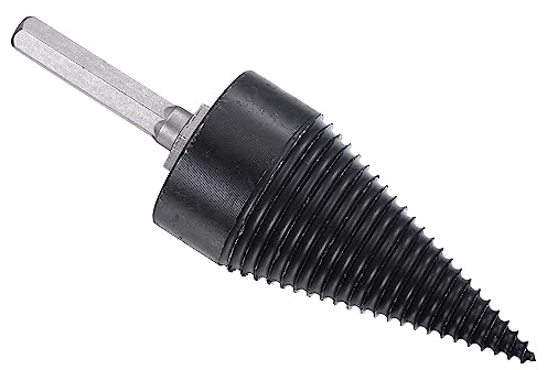 PATIKIL 42mm Firewood Log Splitter Drill Bit, Removable Drill Bits Electric Drills Screw Cone Driver with Hex Shank for Home and Outdoor
