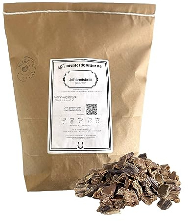 mypferdefutter Johannisbrot geschnitten - für Pferde ohne Zusätze - auch als Leckerli - unterstützt die Verdauung - natürliche Mineralstoffe - ohne Zusätze 100% Natur Pur (4.000 g)