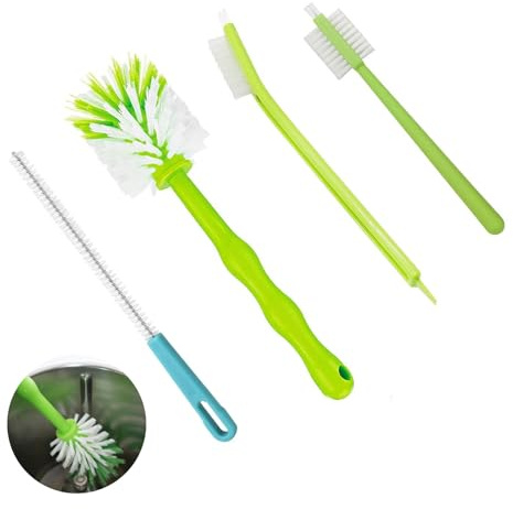 Reinigungsbürste für Thermomix，4er-Set Reinigungsbürste Kompatibel mit Thermomix TM31 TM5 TM6 TM21,Mixtopfbürste Messerbürste mit Tassenbürste Bürste Zubehör Werkzeug für Mixtopf/Mixtopfmesse