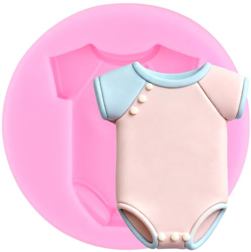XMOLDNMS Baby Showers Silicone Moulds Baby Clothes Chocolate Fondant Mould for Cake Decorating Cupcake Topper Candy Gum Paste Polymer Clay