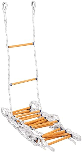 Rettungsleiter – Wiederverwendbare Notleiter, Sicherheits-Fluchtseilleiter, for 2–3-stöckiges Baumhaus mit Fenster und Balkongeländer (Size : 18M)