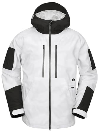 Volcom Giacca invernale da uomo Wfo Insulated Snowboard Ski Baggy Fit, Bianco mimetico S5, Large