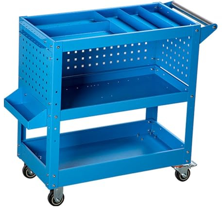 3-stöckiger, Rollender Werkzeugwagen Mit 150 Kg Tragkraft Und Rädern, Stecktafel Mit Schraubendreherhalter, Robuster Werkzeugaufbewahrungs-Organizer, Servicewagen For Werkzeug-Organizer In Lager, Fabr