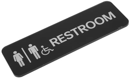 Cabilock -toilettenschild Geschlechtsneutrales Badezimmer-türschild für Zuhause und Büro Dekorative Wc-türschilder