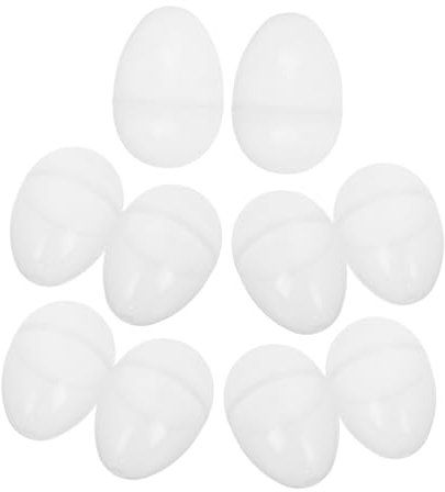 WESIEVYA 10pcs Plastic Easter Eggs Fillable Decorations Twist Open for Easter Party DIY Craft Shell Decorations