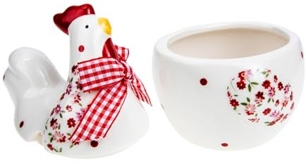 TINEASUR Tarro De Especias De Cerámica Con Tapa, Diseño Decorativo De Pollo, Recipiente Para Condimentos Reutilizable, Almacenamiento De Sal y Azúcar, Utensilio De Cocina y Tienda