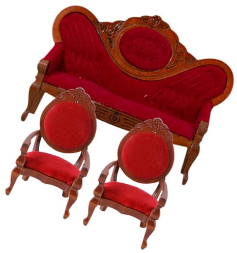 ibasenice Ensemble De Canapés Miniatures À Léchelle 112 - Mobilier Décoratif pour Maison De Poupée Jeu Imaginatif pour Enfants