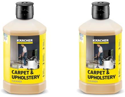 Kärcher Teppichreiniger RM 519, geeignet für die Reinigung von Teppichböden, Polstern, Autositzen etc., 1l Konzentrat ergeben verdünnt 40l Reinigungsmittel (Packung mit 2)