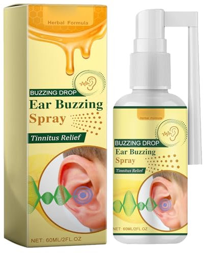 Spray pour le Traitement des Oreilles,Acouphènes Spray Nettoyant pour Cérumen,Spray Soulagement des Acouphènes,Gouttes Auriculaires pour Acouphènes Douleurs,Soulagement des Acouphènes Auriculaires